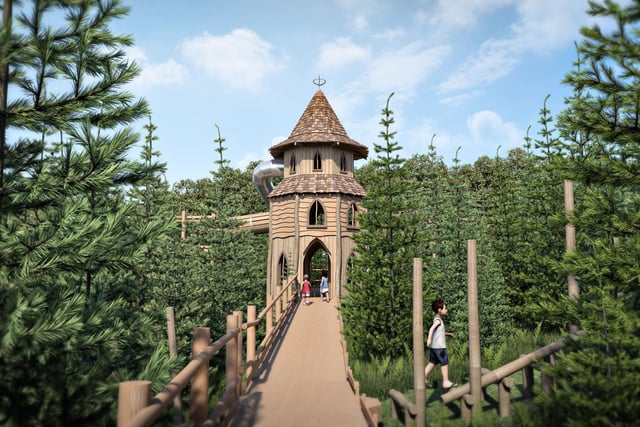 The new Plotter's Forest attraction opens at Raby Castle in County Durham on April 15. The adventure playground has been built amongst the towering trees within its Christmas Tree plantation. Young visitors will see special features throughout the site, which represent Raby Castle’s architectural history – including its entrance which has been built to honour the famous Neville Gateway, and Plotters’ Spire, a three-story tower with a top-floor slide and unusual pentagon shapes which have been used across the playground. Book tickets at www.raby.co.uk