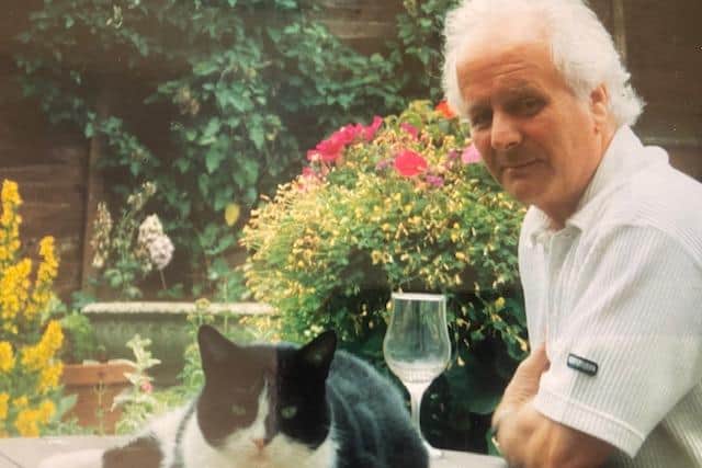Eddie Lockney in the garden he loved to look after.