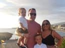 Danny Foster with his parents Wayne and Kate and brother Casey.