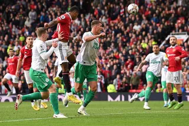 Newcastle United and Manchester United played out a goalless draw in the reverse fixture at Old Trafford in October (Photo by Stu Forster/Getty Images)