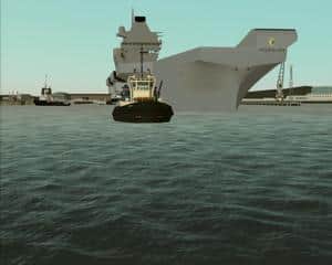 The HMS Queen Elizabeth aircraft carrier project was part of the team's work