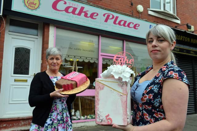 Moira Robertson, left, and daughter Jo Johnston, have vowed to continue trading as The Cake Place after they shut their South Shields shop in November following a downturn in takings since the pandemic.