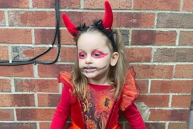 Little devil Ella, age 3.