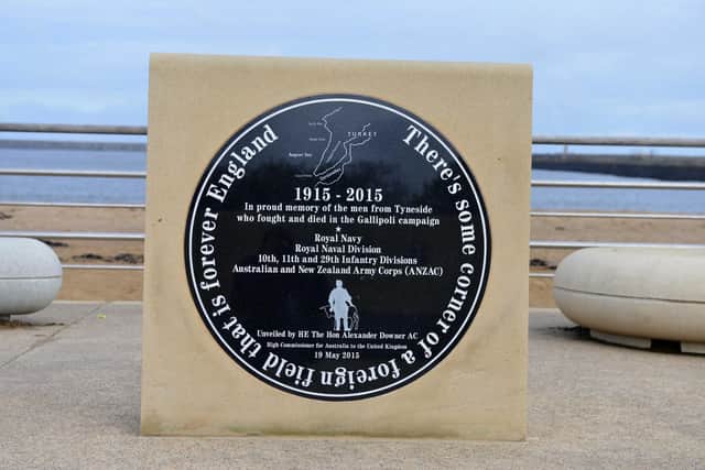The Gallipoli plaque at Littlehaven Promenade