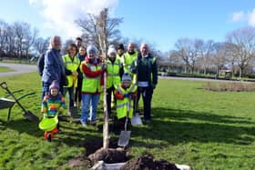 Friends of West Park, Jarrow and South Tyneside Council tree planting.