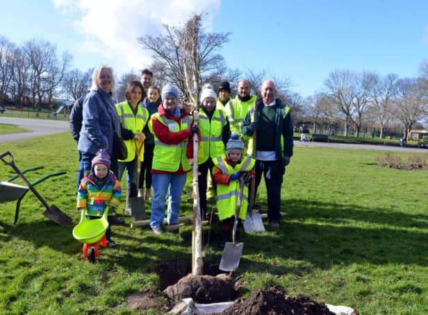 Friends of West Park, Jarrow and South Tyneside Council tree planting.