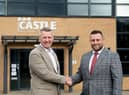 Tony Lister, CEO and executive director of Castle Building Services with new managing director Andrew Dawson.