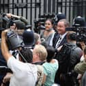 LONDON, ENGLAND - JUNE 07:  Sports Direct International founder Mike Ashley leaves Portcullis House after attending a Parliamentary select committee hearing on June 7, 2016 in London, England.