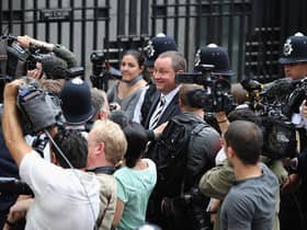 LONDON, ENGLAND - JUNE 07:  Sports Direct International founder Mike Ashley leaves Portcullis House after attending a Parliamentary select committee hearing on June 7, 2016 in London, England.