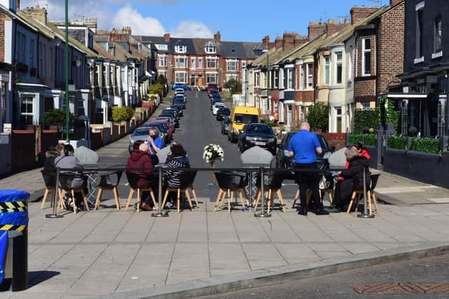 The new outdoor seating area at The Clifton in South Shields.