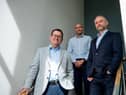 Members of the senior management at Castle Building Services, left to right, Simon Groom, technical director; Richard Flynn, pre-construction manager; and Richard Farrel, operations director.
