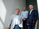 Members of the senior management at Castle Building Services, left to right, Simon Groom, technical director; Richard Flynn, pre-construction manager; and Richard Farrel, operations director.