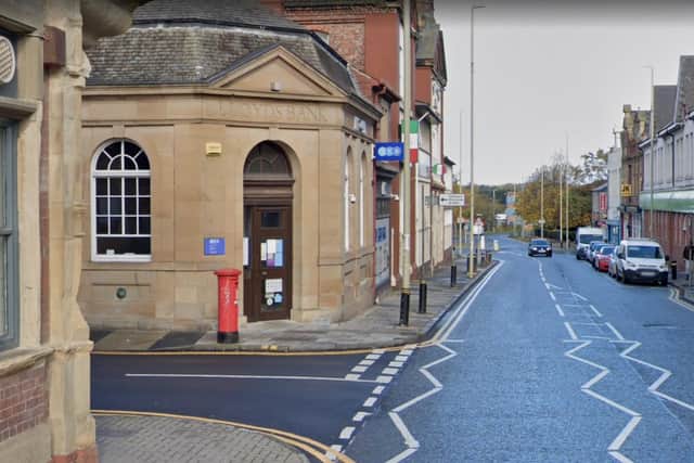 The TSB branch in Ellison Street, Jarrow, is among 300 locations in its network to offer people facing domestic abuse a safe space, with staff also trained help those seeking support. Image copyright Google.