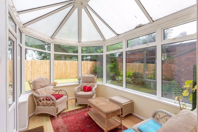 The conservatory is perfect for the summer.