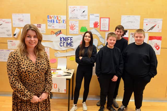 Northumbria Police and Crime Commissioner Kim McGuinness attends The Beacon Centre Knife Crime Project.