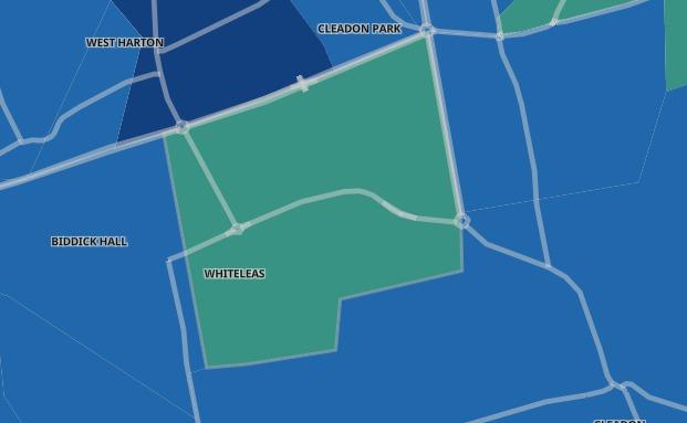 In the seven days up to May 7, Whiteleas recorded a case rate of 88.4 per 100,000 people. A total of six cases were recorded - a drop of 60% from the previous week.