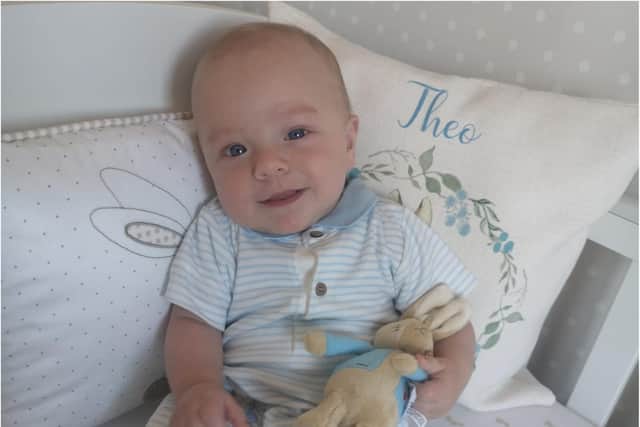 Theo is now recovering from hospital at home in Jarrow.