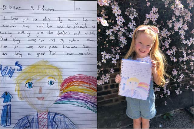 Maisie, with her letter