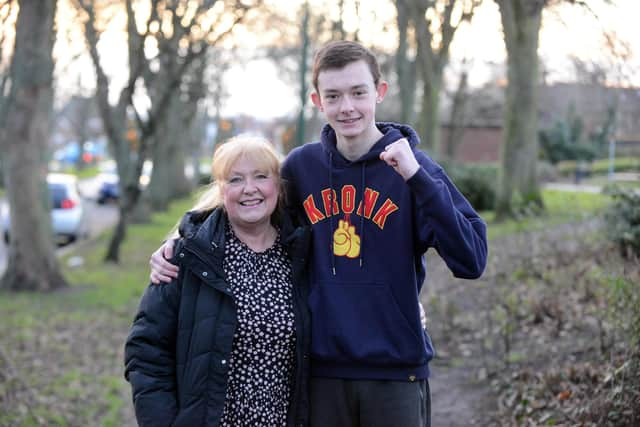 Bradley with mum Michelle George