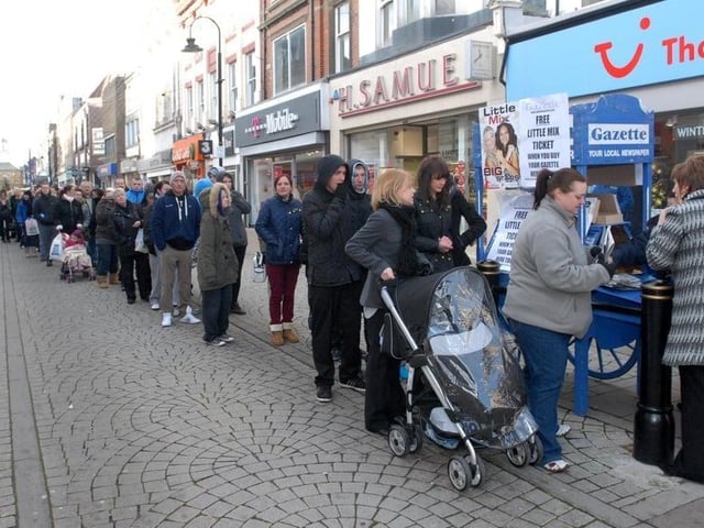 Little Mix fans queued in 2011 for free tickets to a special gig.