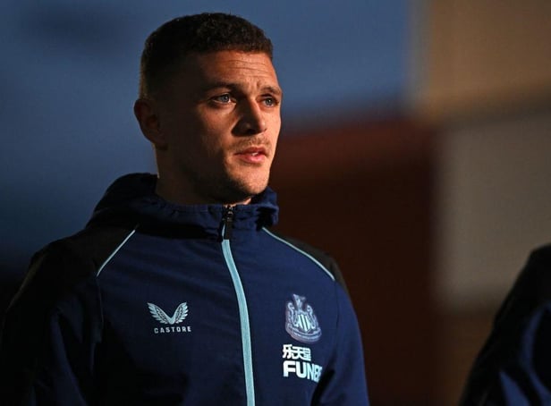 Newcastle United's English defender Kieran Trippier arrives for the English Premier League football match between Nottingham Forest and Newcastle United at The City Ground in Nottingham, central England, on March 17, 2023. (Photo by Oli SCARFF / AFP)