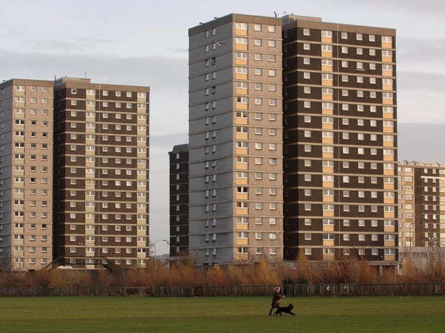 The Broomhouse tower blocks Weir Court, Hermiston Court and Glenalmond Court were demolished in 2011.