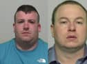 Aaron Giles (left) and Kevin Chapman were found guilty at Newcastle Crown Court.