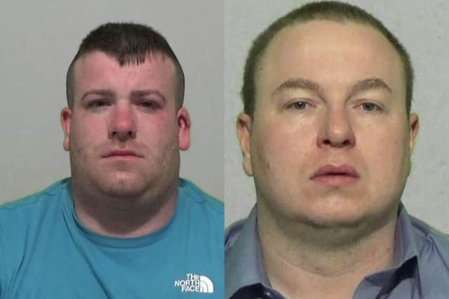 Aaron Giles (left) and Kevin Chapman were found guilty at Newcastle Crown Court.