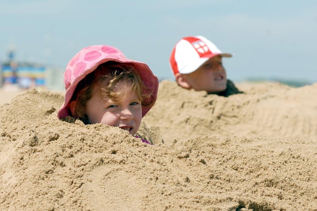 What a day at the beach for these children 12 years ago.