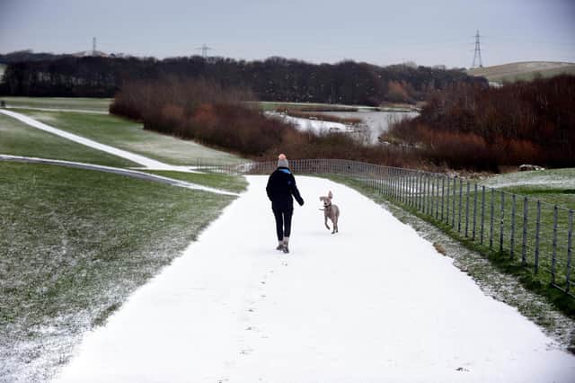 A cold snap brought snow to the region in December