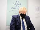 Prime Minister Boris Johnson, pictured on a visit to a Boots pharmacy on January 10, 2022. Picture: Leon Neal/Getty Images.