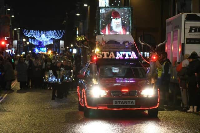 Santa arrives.