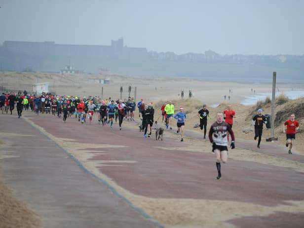 The start of a previous South Shields parkrun.