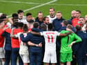 There was a great togetherness in the squad with both players and head coach Gareth Southgate and his staff, which helped bring some positivity to the whole occasion. Photo by Facundo Arrizabalaga - Pool/Getty Images