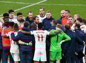 There was a great togetherness in the squad with both players and head coach Gareth Southgate and his staff, which helped bring some positivity to the whole occasion. Photo by Facundo Arrizabalaga - Pool/Getty Images