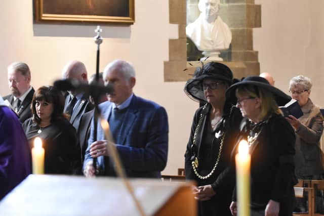 The service took place at St Paul's Church in Jarrow on Sunday.