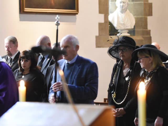 The service took place at St Paul's Church in Jarrow on Sunday.