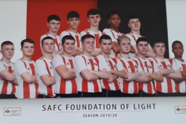 Luke (pictured, centre) has been one of Sunderland AFC's cohort of promising youth players over the past two years.