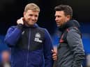 Newcastle United head coach Eddie Howe, left.