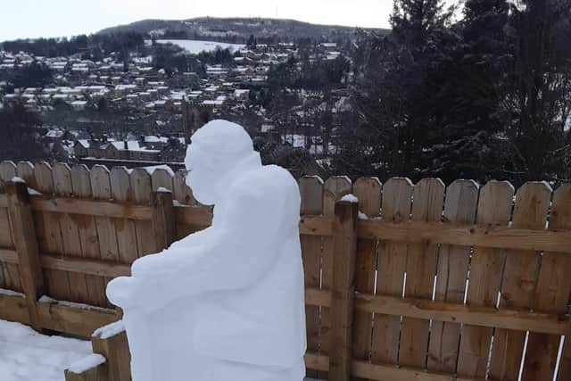 The finished sculpture.
