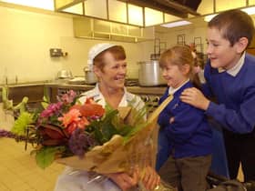 Brenda Robb spent 25 years at Lukes Lane Community Primary School in Hebburn and here she is on her retirement in 2005 with pupils Kelsie Howorth and Nathan Bull.