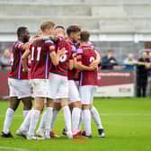 South Shields player celebrate