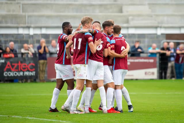 South Shields player celebrate