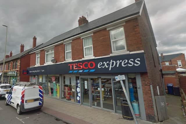 Jason Scanlon, 32, lost his cool after being left feeling humiliated at being asked to leave the Tesco Express in Prince Edward Road, at the Nook, South Shields.