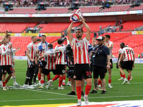 Bailey Wright after winning the League One play-off final at Wembley. Picture by FRANK REID
