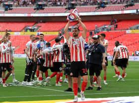 Bailey Wright after winning the League One play-off final at Wembley. Picture by FRANK REID