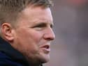 Newcastle Head coach Eddie Howe looks on during the Premier League match between Newcastle United and Brighton & Hove Albion at St. James Park on March 05, 2022 in Newcastle upon Tyne, England. (Photo by Stu Forster/Getty Images)