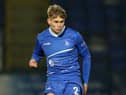 Lewis Cass playing for Hartlepool United.