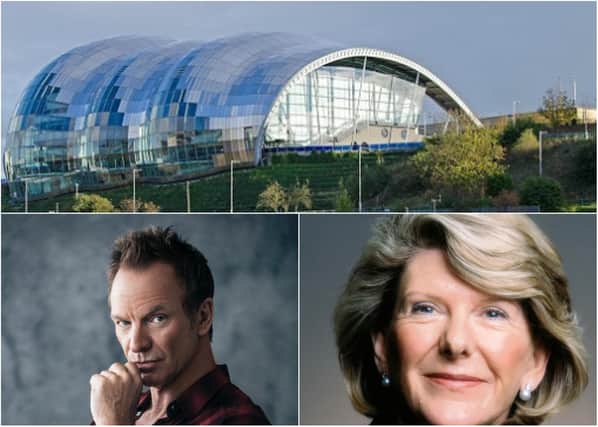 Dame Margaret Barbour and Sting have been announced as patrons of Sage Gateshead’s Covid-19 fundraising campaign.