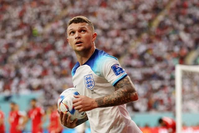 Kieran Trippier during England's World Cup win over Iran.